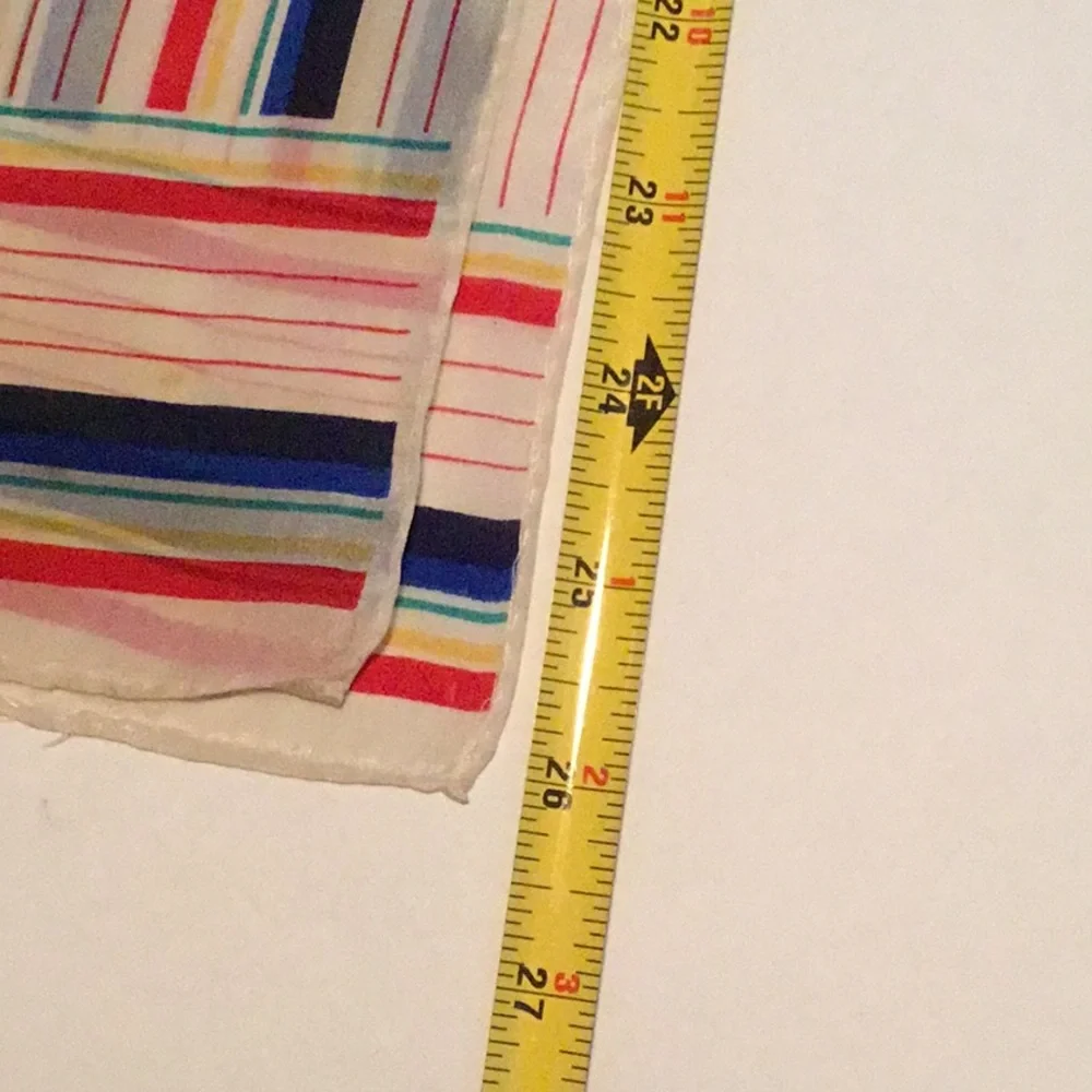 Anne Klein silk scarf, head wrap, 52” X 10”, multicolor